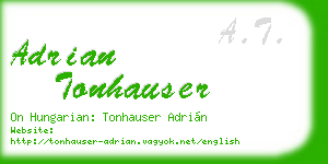 adrian tonhauser business card